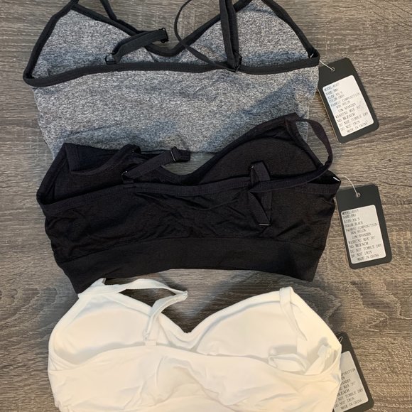 PACK OF 3 Women Low Impact Sport Bra Wirefree - Picture 8 of 10